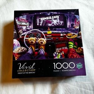 Vivid Collection Drive-In Puzzle - Purple and Black